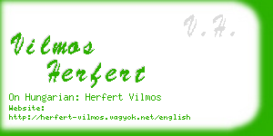 vilmos herfert business card